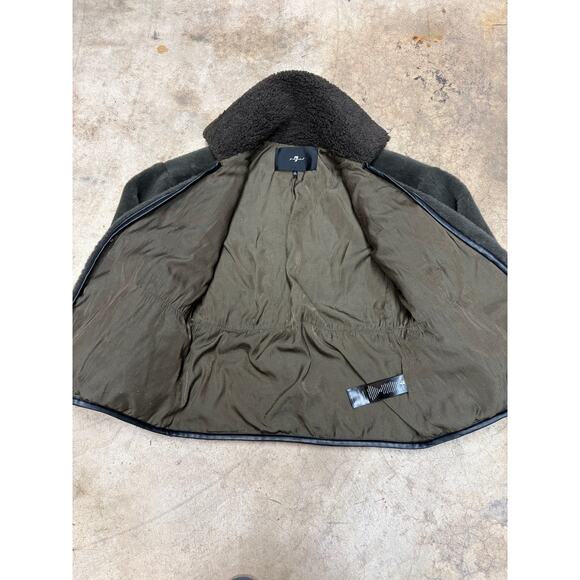 7 For All Mankind Faux Fur Teddy Coat – Sherpa Collar Plush Jacket – Women’s S - Picture 9 of 12